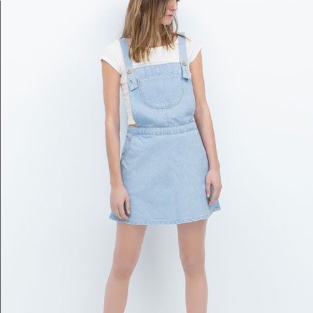 Zara Denim Overall Dress